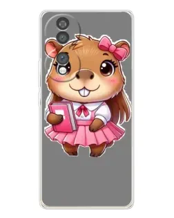 Чехол для Huawei Honor 70 с картинкой «Девочка капибара»