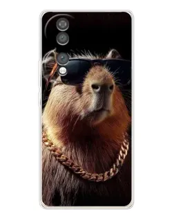 Чехол для Huawei Honor 70 с картинкой «Капибара золотая цепь»