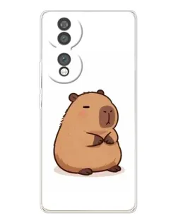 Чехол для Huawei Honor 70 с картинкой «Толстенькая капибара»
