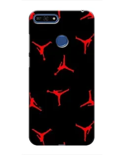 Чехол для Huawei Honor 7A Pro с картинкой «Jordan Red Pattern»