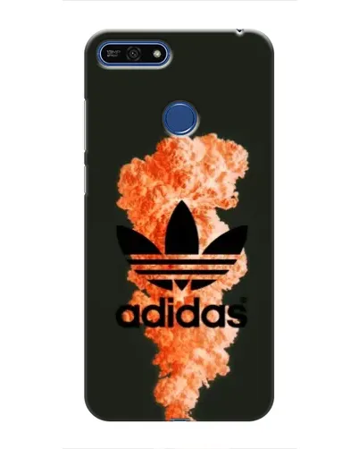 Чехол для Huawei Honor 7A Pro с картинкой «Оранжевый дым Adidas»