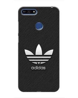 Чехол для Huawei Honor 7A Pro с картинкой «Adidas Карбоновая текстура»