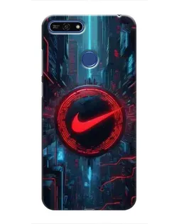 Чехол для Huawei Honor 7A Pro с картинкой «Техногенный стиль Nike»
