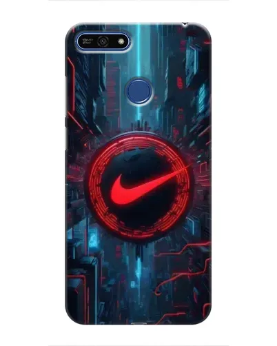 Чехол для Huawei Honor 7A Pro с картинкой «Техногенный стиль Nike»