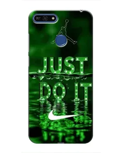 Чехол для Huawei Honor 7A Pro с картинкой «Зеленый неоновый Nike»