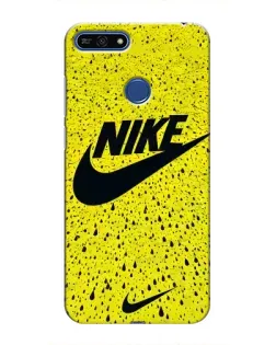 Чехол для Huawei Honor 7A Pro с картинкой «Желтый текстурный Nike»