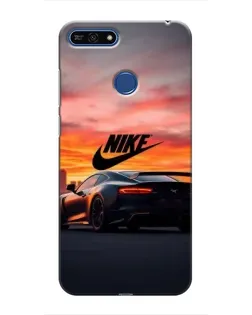 Чехол для Huawei Honor 7A Pro с картинкой «Nike и суперкар»