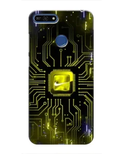 Чехол для Huawei Honor 7A Pro с картинкой «Nike — золотая искра»