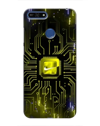 Чехол для Huawei Honor 7A Pro с картинкой «Nike — золотая искра»
