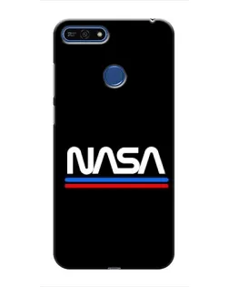 Чехол для Huawei Honor 7A Pro с картинкой «NASA — классика Red Blue»