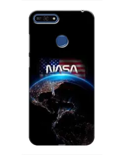 Чехол для Huawei Honor 7A Pro с картинкой «Земля из космоса NASA»