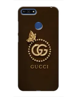 Чехол для Huawei Honor 7A Pro с картинкой «Gucci — золотая бабочка»
