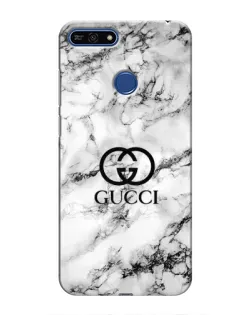 Чехол для Huawei Honor 7A Pro с картинкой «Gucci — мраморный шик»