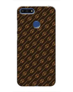 Чехол для Huawei Honor 7A Pro с картинкой «Gucci — золотые диагонали»