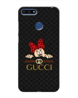 Чехол для Huawei Honor 7A Pro с картинкой «Минни Маус Gucci — черный»