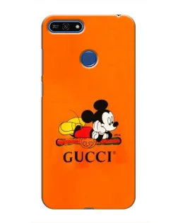 Чехол для Huawei Honor 7A Pro с картинкой «Микки Маус Gucci — оранж»