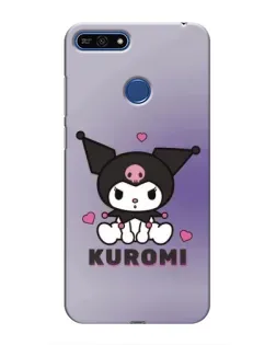 Чехол для Huawei Honor 7A Pro с картинкой «Kuromi — фиолетовый арт»