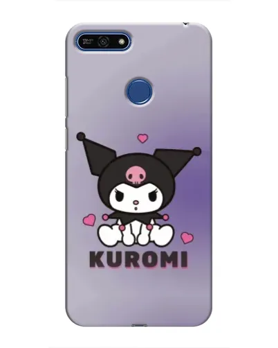 Чехол для Huawei Honor 7A Pro с картинкой «Kuromi — фиолетовый арт»
