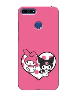 Чехол для Huawei Honor 7A Pro с картинкой «Kuromi и My Melody»