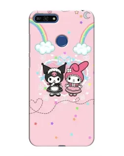 Чехол для Huawei Honor 7A Pro с картинкой «My Melody и Kuromi»