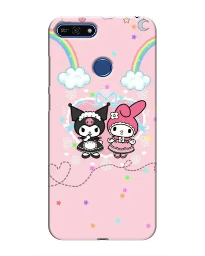 Чехол для Huawei Honor 7A Pro с картинкой «My Melody и Kuromi»