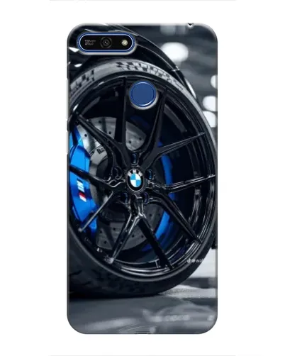 Чехол для Huawei Honor 7A Pro с картинкой «Колесо BMW вблизи»