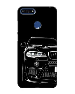 Чехол для Huawei Honor 7A Pro с картинкой «Темный силуэт BMW»
