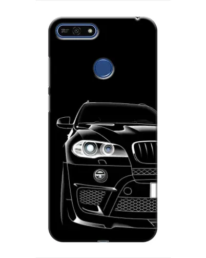 Чехол для Huawei Honor 7A Pro с картинкой «Темный силуэт BMW»