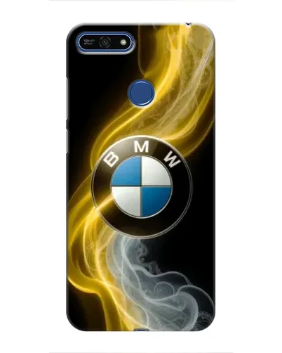 Чехол для Huawei Honor 7A Pro с картинкой «Золотистый дым BMW»