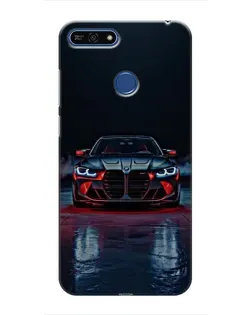 Чехол для Huawei Honor 7A Pro с картинкой «BMW на мокрой дороге»