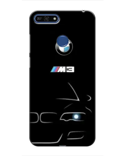 Чехол для Huawei Honor 7A Pro с картинкой «Минималистичный принт BMW M3»