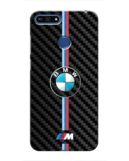 Чехол для Huawei Honor 7A Pro с картинкой «Эмблема BMW и карбон»