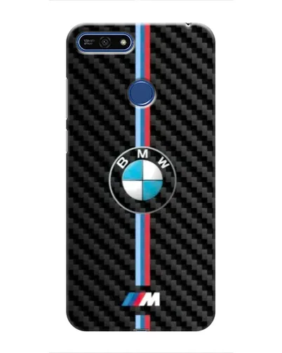 Чехол для Huawei Honor 7A Pro с картинкой «Эмблема BMW и карбон»