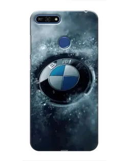 Чехол для Huawei Honor 7A Pro с картинкой «Логотип BMW — лед»