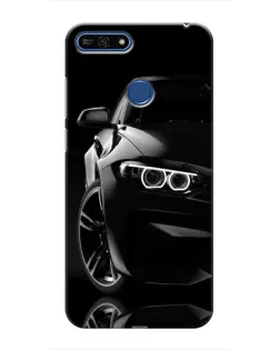 Чехол для Huawei Honor 7A Pro с картинкой «Черная BMW — профиль»
