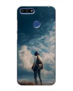 Чехол для Huawei Honor 7A Pro с картинкой «Герой PUBG на скале»