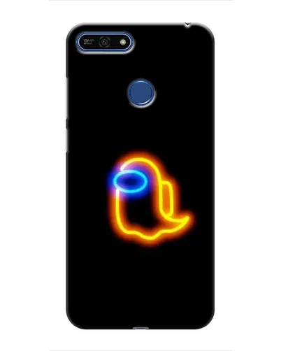 Чехол для Huawei Honor 7A Pro с картинкой «Among Us неоновое сияние»