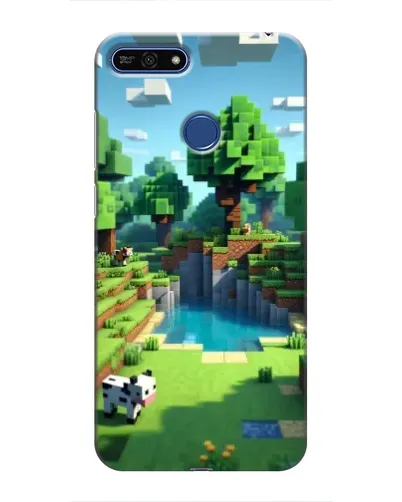 Чехол для Huawei Honor 7A Pro с картинкой «Minecraft летний день»