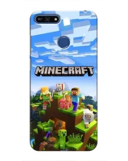 Чехол для Huawei Honor 7A Pro с картинкой «Minecraft классический мир»