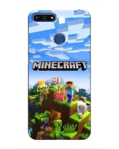 Чехол для Huawei Honor 7A Pro с картинкой «Minecraft классический мир»
