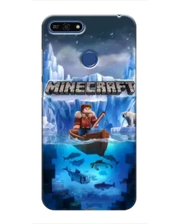 Чехол для Huawei Honor 7A Pro с картинкой «Minecraft ледяной мир»