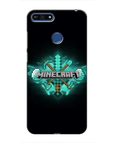 Чехол для Huawei Honor 7A Pro с картинкой «Minecraft Diamond лого»