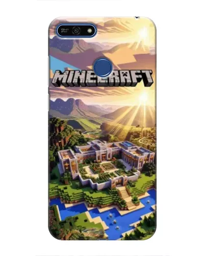 Чехол для Huawei Honor 7A Pro с картинкой «Minecraft панорама»