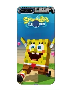 Чехол для Huawei Honor 7A Pro с картинкой «Губка Боб Minecraft» Чехол для Huawei Honor 7A Pro с картинкой «Губка Боб Minecraft»
