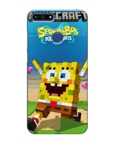 Чехол для Huawei Honor 7A Pro с картинкой «Губка Боб Minecraft» Чехол для Huawei Honor 7A Pro с картинкой «Губка Боб Minecraft»