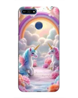 Чехол для Huawei Honor 7A Pro с картинкой «Радуга и единороги» Чехол для Huawei Honor 7A Pro с картинкой «Радуга и единороги»