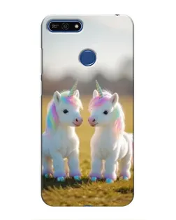 Чехол для Huawei Honor 7A Pro с картинкой «Пара единорогов»