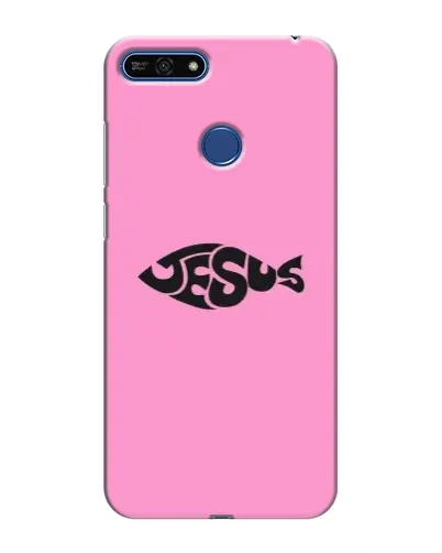 Чехол для Huawei Honor 7A Pro с картинкой «Розовый символ  Jesus»