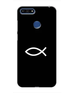 Чехол для Huawei Honor 7A Pro с картинкой «Символ рыбы Jesus»