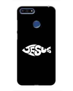 Чехол для Huawei Honor 7A Pro с картинкой «Рыба Jesus»